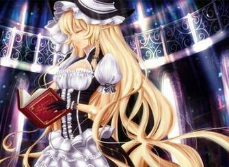 Hair Book Gloves Hat Kirisame Marisa Long Touhou Untsue Wallpaper