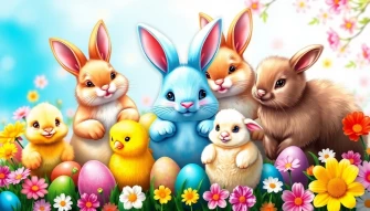 Easter Wallpaper With Cute Animals