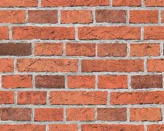 Wallpaper Brick Stonewall Red Orange