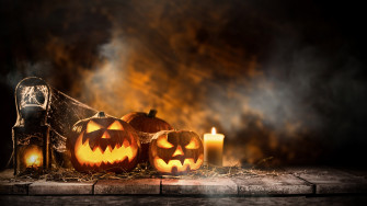 Image Pumpkin Candles Halloween Holidays Wallpaper