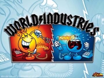 Pin World Industries Skateboard Logo For