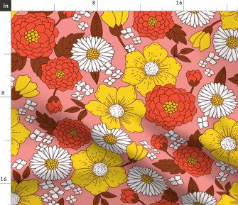 Retro Floral Pattern Style Wallpaper