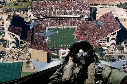 Texas Aandm Kyle Field Wallpaper Formation Over