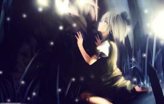Wallpaper Night Lights Fireflies Magic Touhou Myon Konpaku