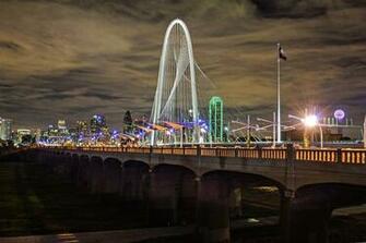 Dallas Architecture Bridges Cities City Texas Night Towers Buildings