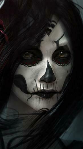 iPhone Wallpaper Sugar Skull Girl