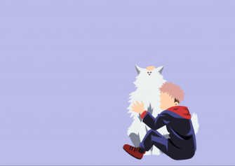 Itadori Yuji Demon Dogs Cute Laptop Wallpaper Desktop