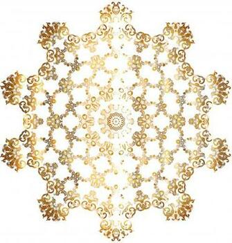 Gold Vintage Floral Design Mark Ii No Background Icons Png