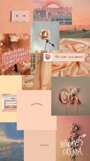 Peach Aesthetic Image Wallpaper