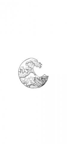 Something Like This But The Waves Are White And Background Is
