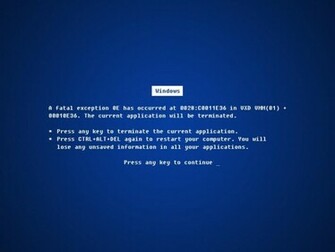 Windows Blue Screen Wallpaper Hq