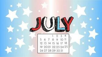 Desktop Calendar Wallpaper Computer July