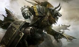 Guild Wars Engineer Illustration Fantasy Art Warrior Armor Weapons