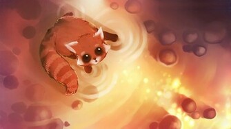 Curious Red Panda Wallpaper