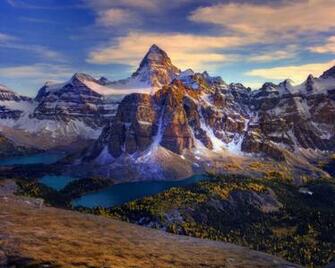 Canada Mount Assiniboine Canadian Rockies Lakes Wallpaper