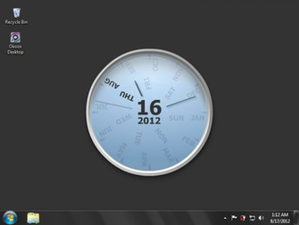 Calendar Desktop Clock This Classy Analog Wallpaper