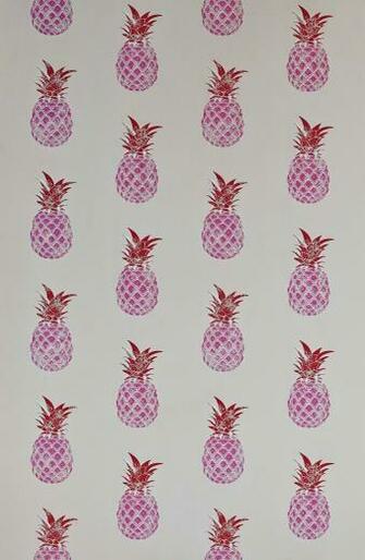 Pineapple By Barneby Gates Red Pink Wallpaper Direct