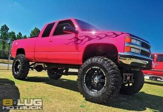 Spring Fling Lifted Chevy Truck Wallpaper For