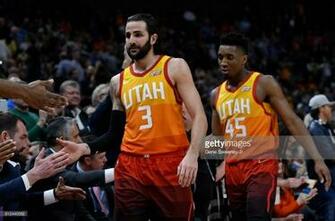 News Photo Ricky Rubio And Teammate Donovan Mitchell Of The