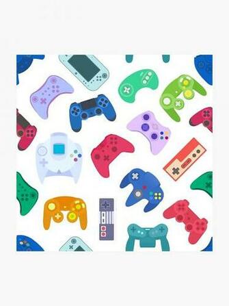 Video Game Controller Background Gadgets Seamless Pattern