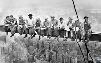 Wallpaper Lunch Atop A Skyscraper X Widescreen