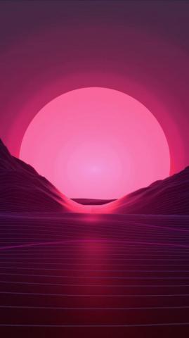 Wallpaper Neon Sunset