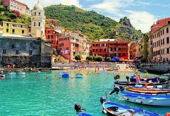 World Cinque Terre Italian Riviera Italy Boat Water Html