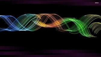 Fluorescent Waves Wallpaper Abstract