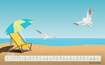 June Wallpaper Beach Theme