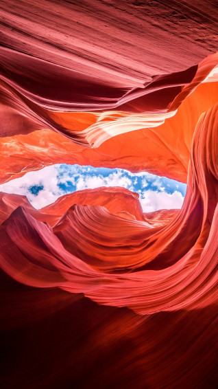 Wallpaper Red Rocks Sky Clouds Canyon UHD 5k Picture Image