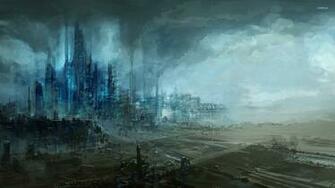 Futuristic Industrial Area Wallpaper Fantasy