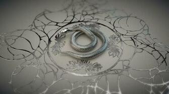 Fantasy Art Serpent Snake Reptile Asian Oriental Metal Bokeh Wallpaper