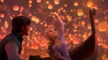 Tangled Beautiful Princess On Boat Wallpaper Photo
