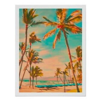 Vintage Hawaiian Beach Mauna Lani Bay Waikoloa Big Island Hawaii