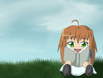 Hiromi Reading Wallpaper By Damaged927