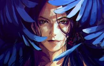 Wallpaper Face Smile Wings Anime Feathers Art Guy Jojo No