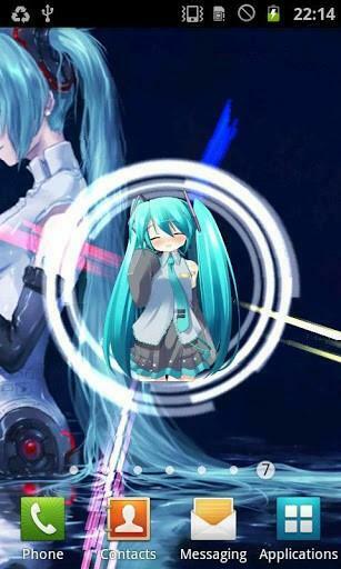 Bigger Hatsune Miku Live Wallpaper For Android Screenshot