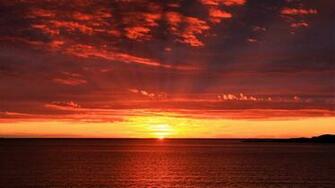 Wallpaper Horizon Sunrise Sea Sun Full HD