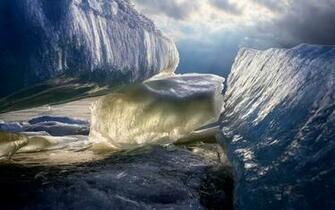 Landscape Nature Ice Sea Clouds Sun Rays Sunlight Cold