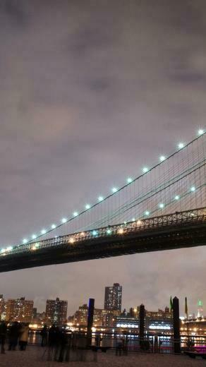Brooklyn Bridge Lights Wallpaper For iPhone