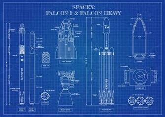 Spacex Falcon Heavy Blueprint Universe Galaxy Stars