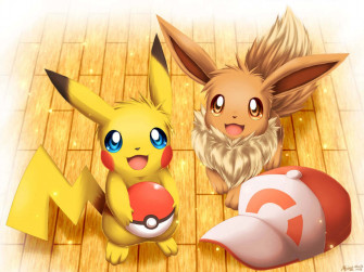 Cute Pikachu And Eevee Wallpaper