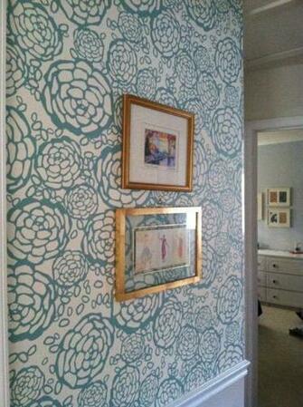 Brightening Up A Dark Hallway With Oh Joy Wallpaper
