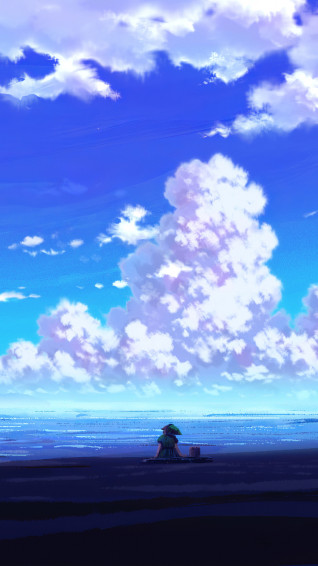 Anime Scenery Sitting 4k iPhone 6s Plus Pixel Xl