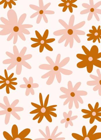 Warm Tone Florals Art Print By Luella X Small Wallpaper iPhone