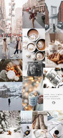 Collage Wallpaper Ideas Winter Cozy Idea iPhone