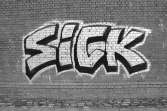 Black And White Graffiti Theme Wallpaper
