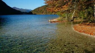 Image Germany Konigsee Lake Nature Autumn Coast