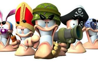 Wallpaper Glasses Pirate Ears Dynamite Bazooka Worms The