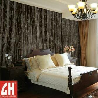 Modern Elegant Stripe Pvc Wallpaper For Bedside Background